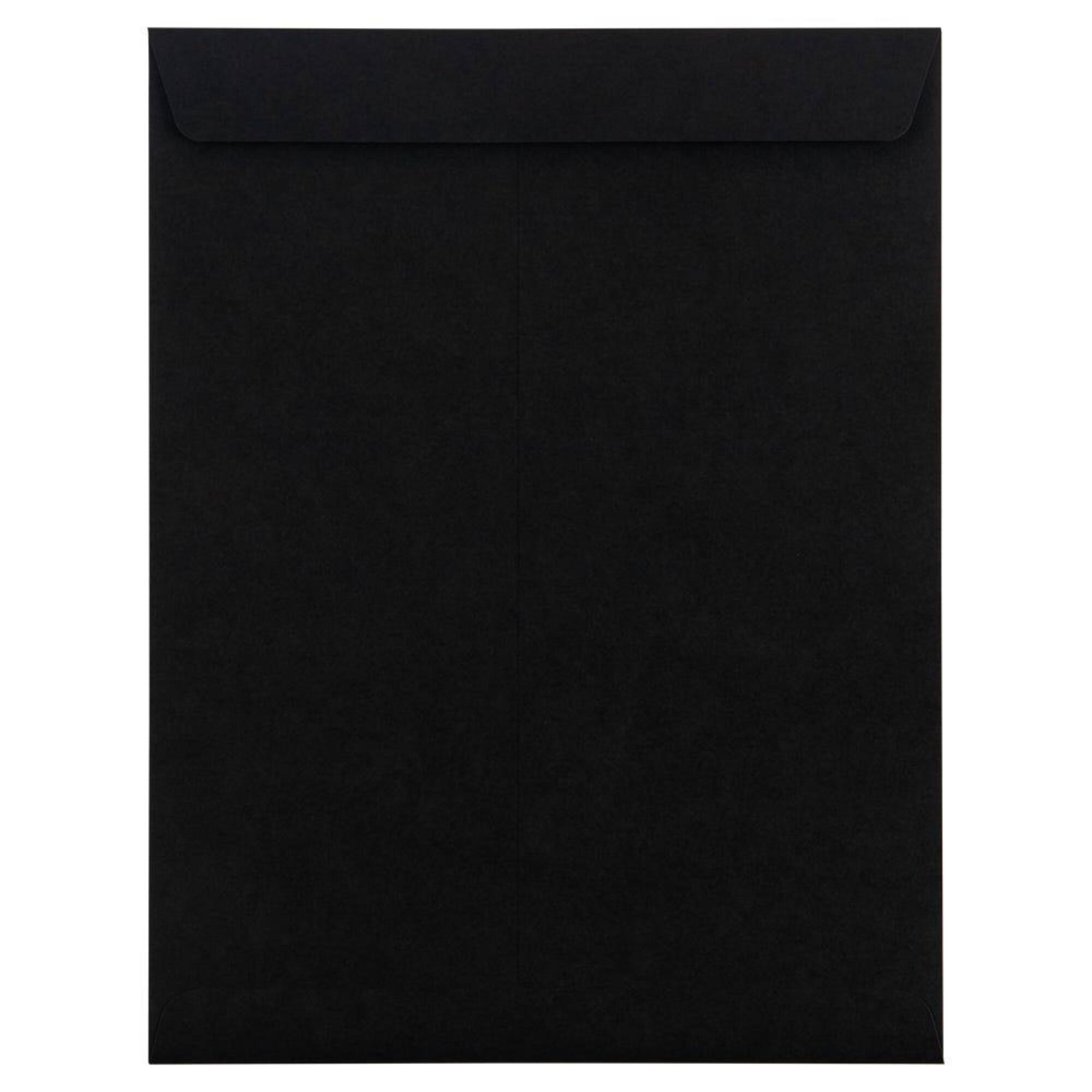 JAM Paper 10" x 13" Smooth Black Open End Catalog Envelopes